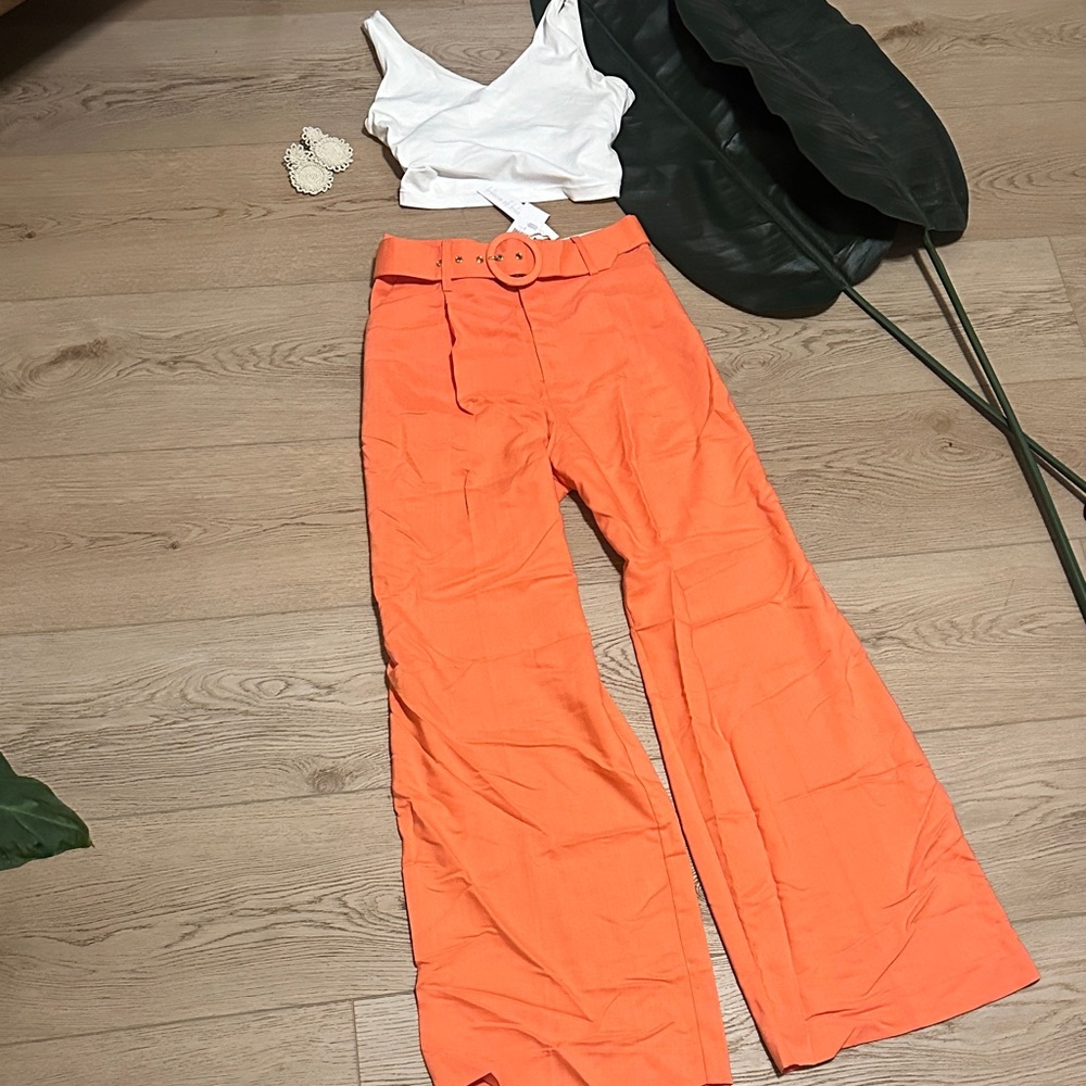 House of Harlow 1960 Orange Wide-Leg Pants